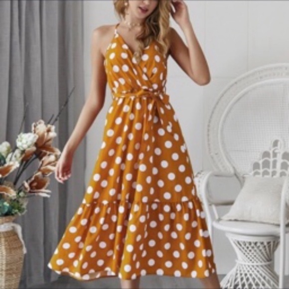 Anthropologie Dresses & Skirts - BRAND NEW! 5 STAR! Polka dot wrap style maxi dress